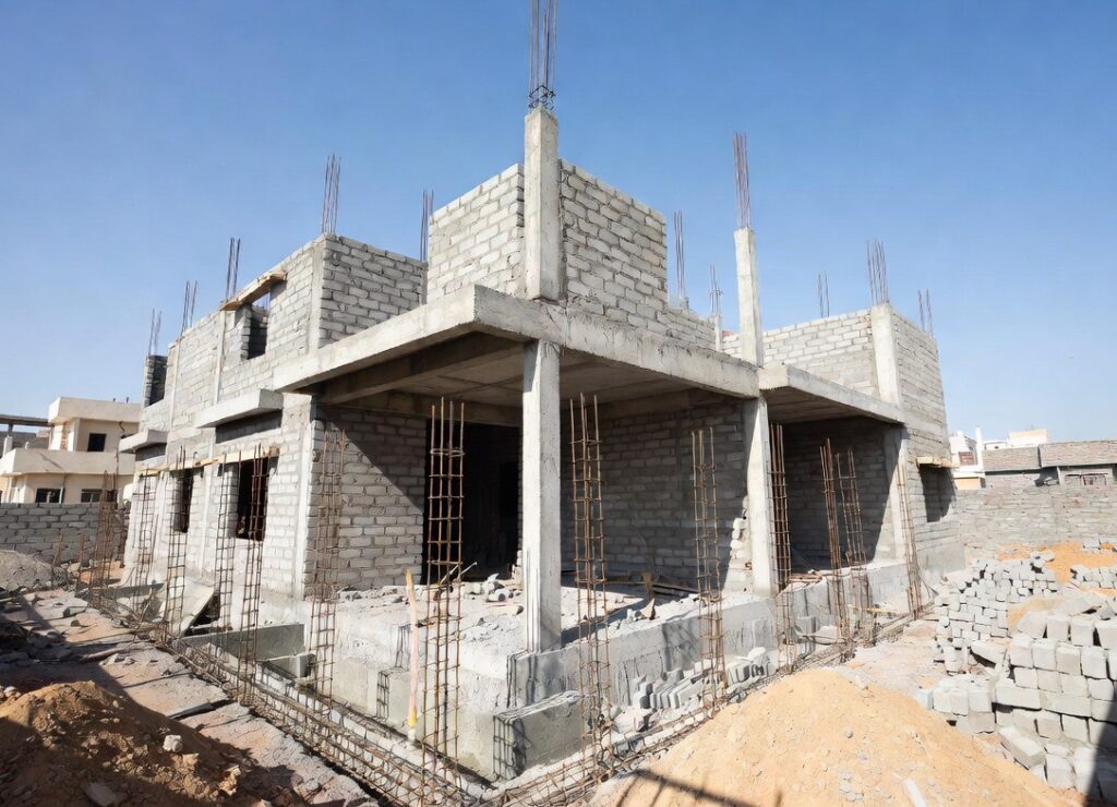 5 Marla House Gray Structure